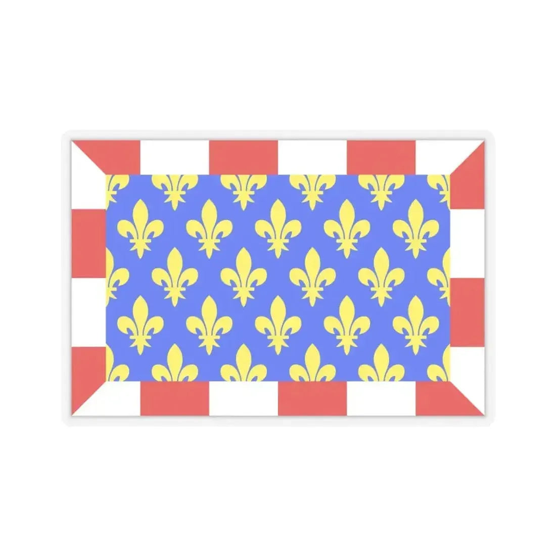 Flag of Indre et Loire France - STICKER Vinyl Kiss-Cut Decal 6 Inch Transparent - The Sticker Space