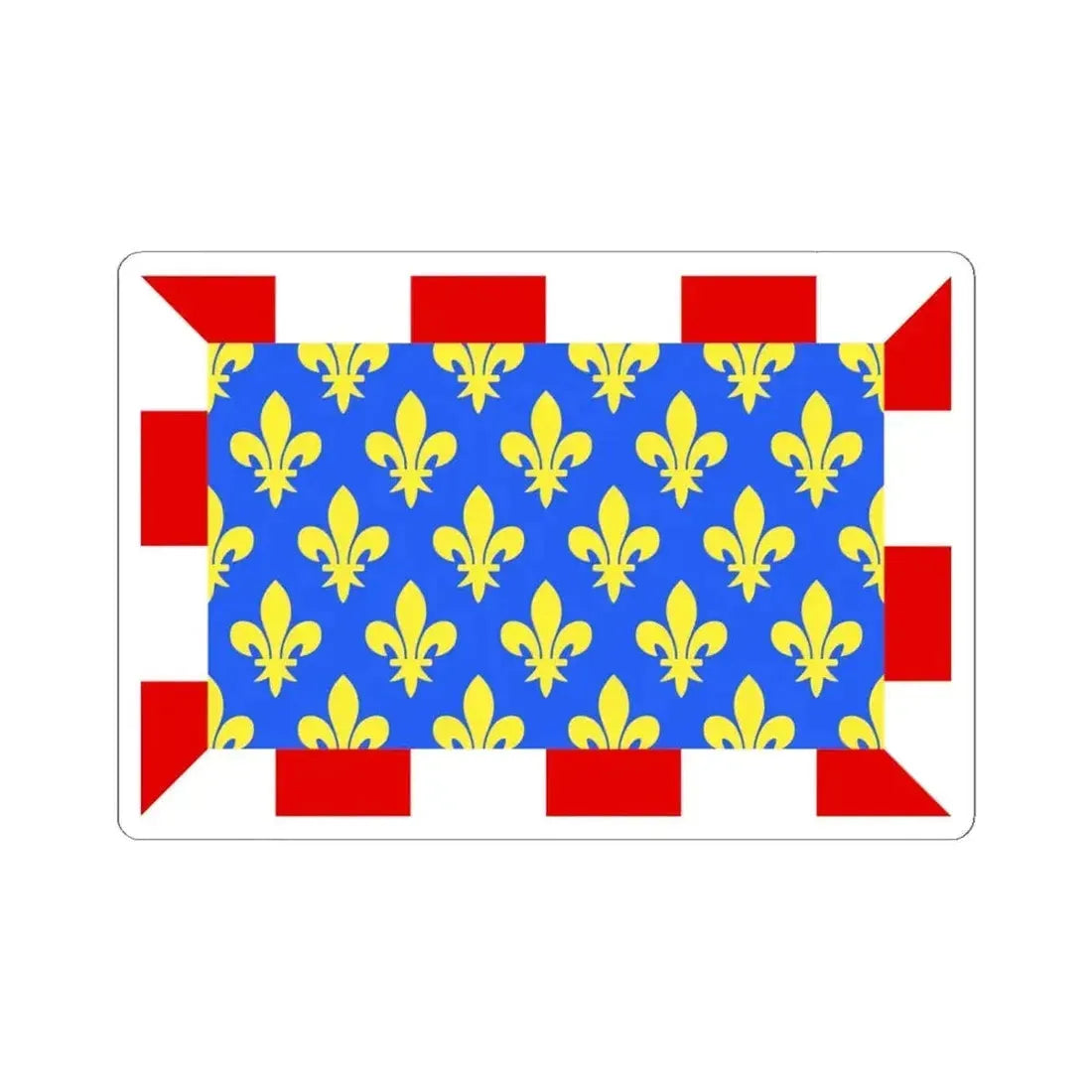 Flag of Indre et Loire France - STICKER Vinyl Kiss-Cut Decal 6 Inch White - The Sticker Space