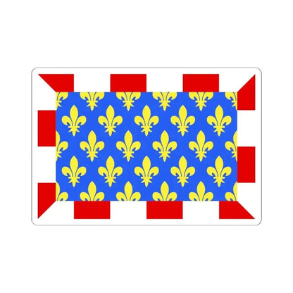 Flag of Indre et Loire France - STICKER Vinyl Kiss-Cut Decal 6 Inch White - The Sticker Space