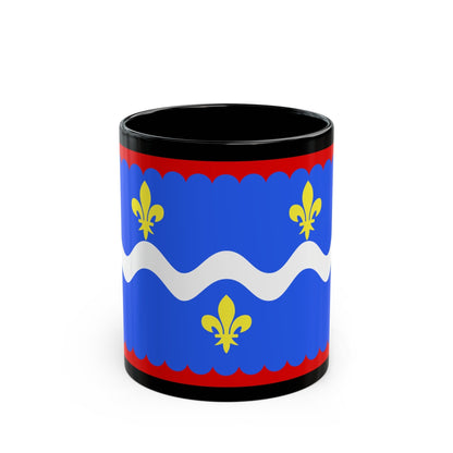 Flag of Indre France - Black Coffee Mug-11oz-The Sticker Space