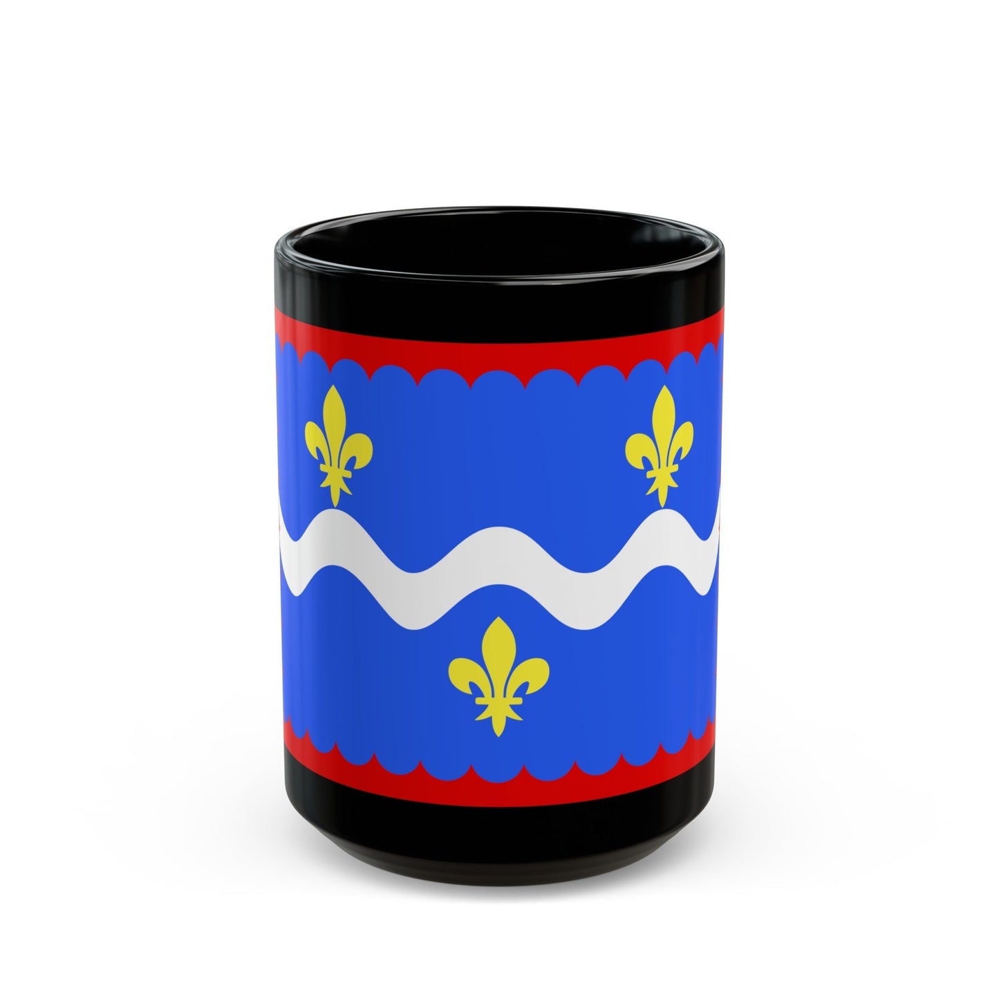 Flag of Indre France - Black Coffee Mug-15oz-The Sticker Space