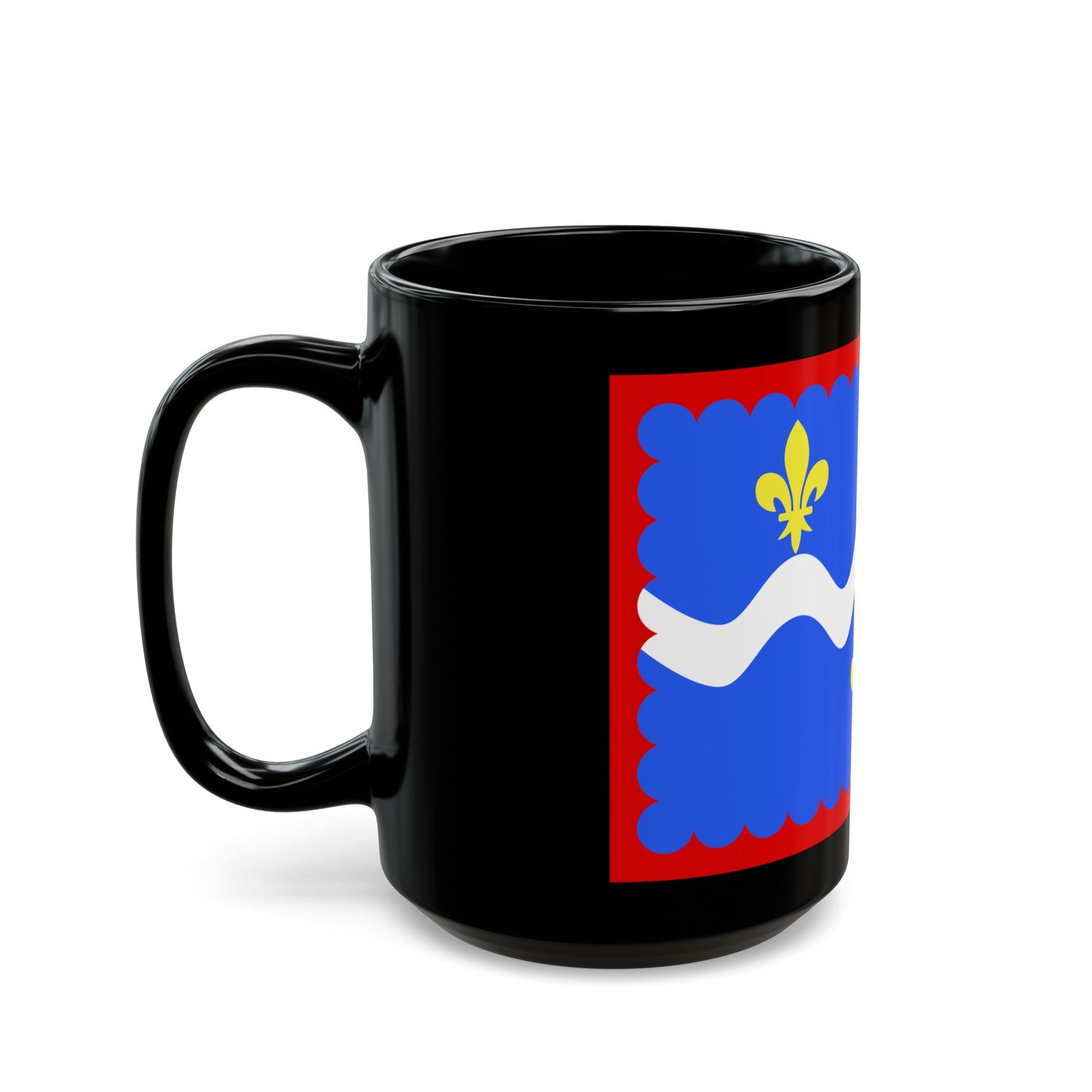 Flag of Indre France - Black Coffee Mug-The Sticker Space