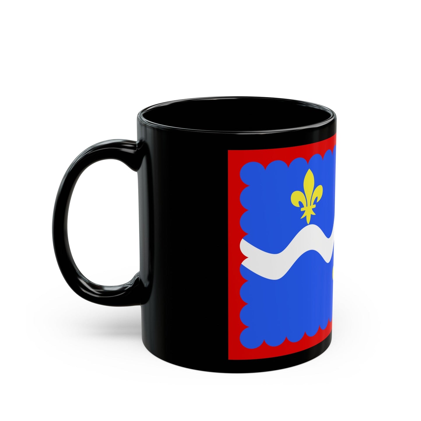 Flag of Indre France - Black Coffee Mug-The Sticker Space