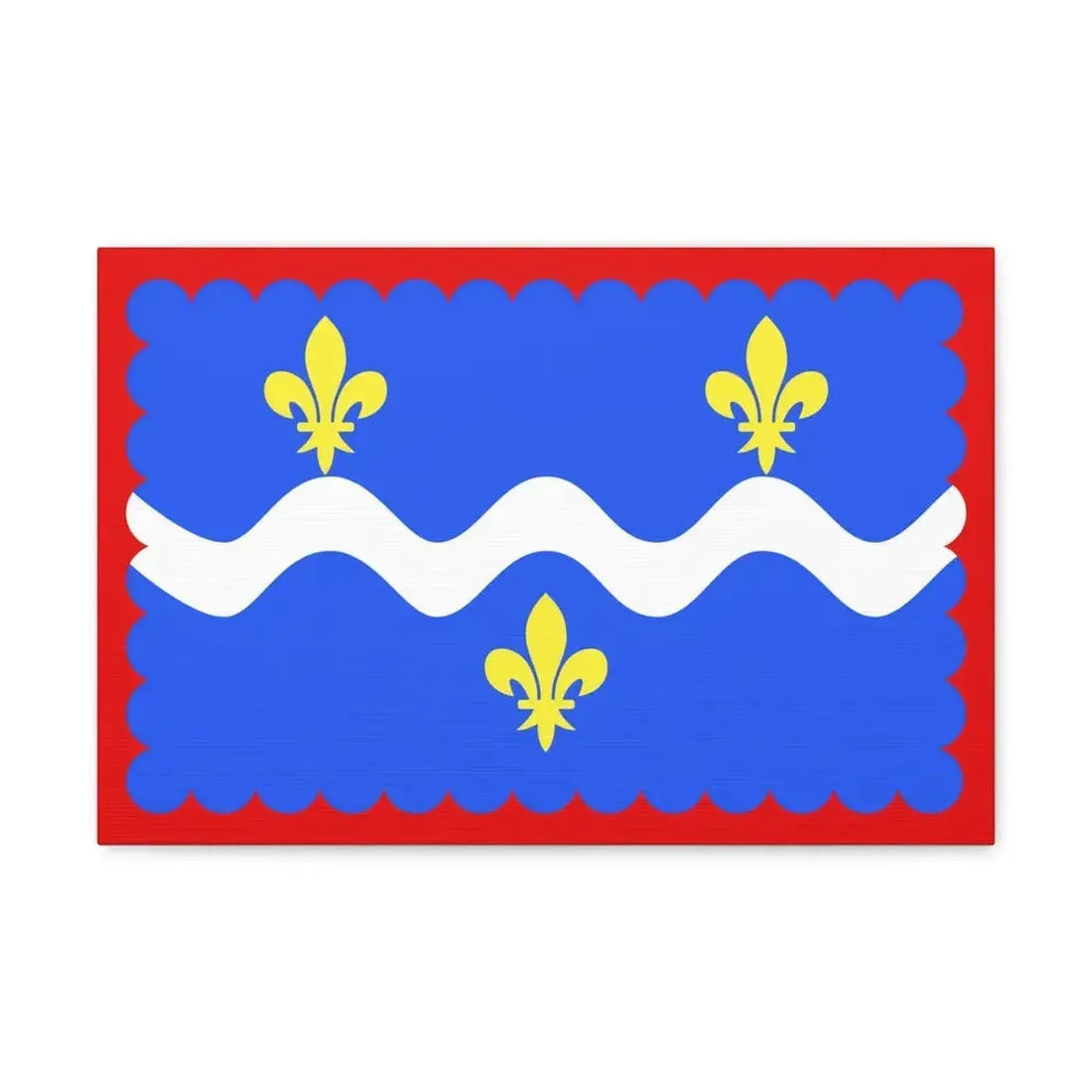 Flag of Indre France - Canvas Wall Art 18″ x 12″ 1.25" - The Sticker Space