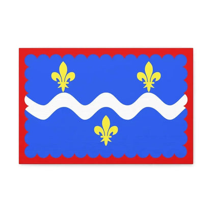 Flag of Indre France - Canvas Wall Art 18″ x 12″ 1.25" - The Sticker Space