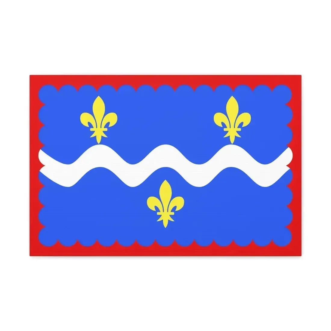 Flag of Indre France - Canvas Wall Art 24″ x 16″ 1.25" - The Sticker Space