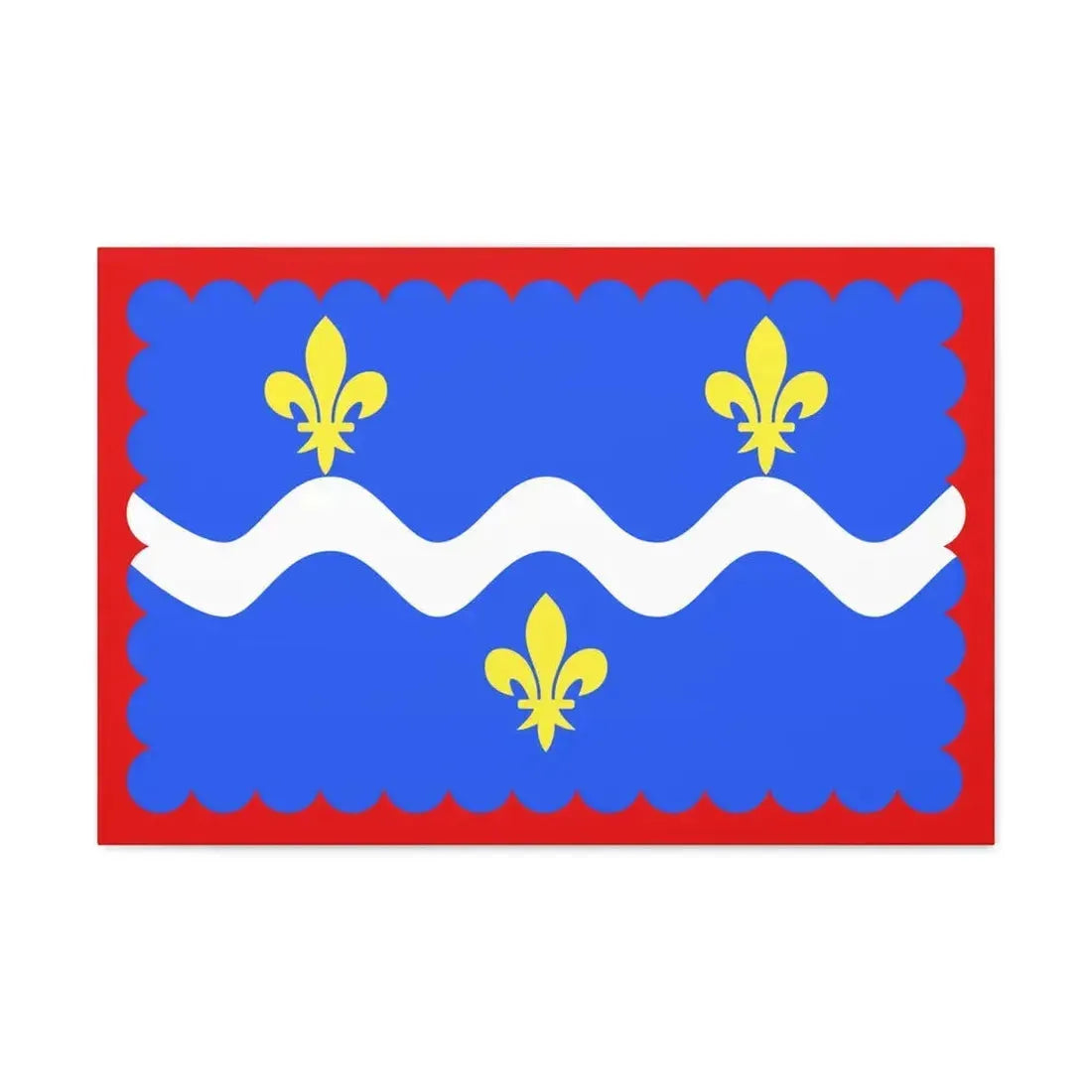 Flag of Indre France - Canvas Wall Art 30" x 20" 1.25" - The Sticker Space
