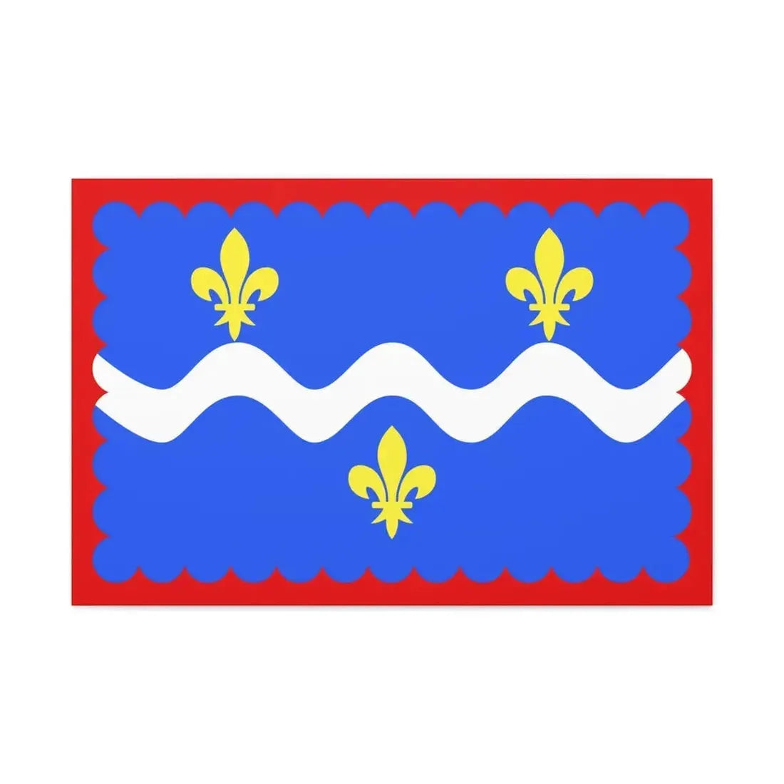 Flag of Indre France - Canvas Wall Art 36" x 24" 1.25" - The Sticker Space