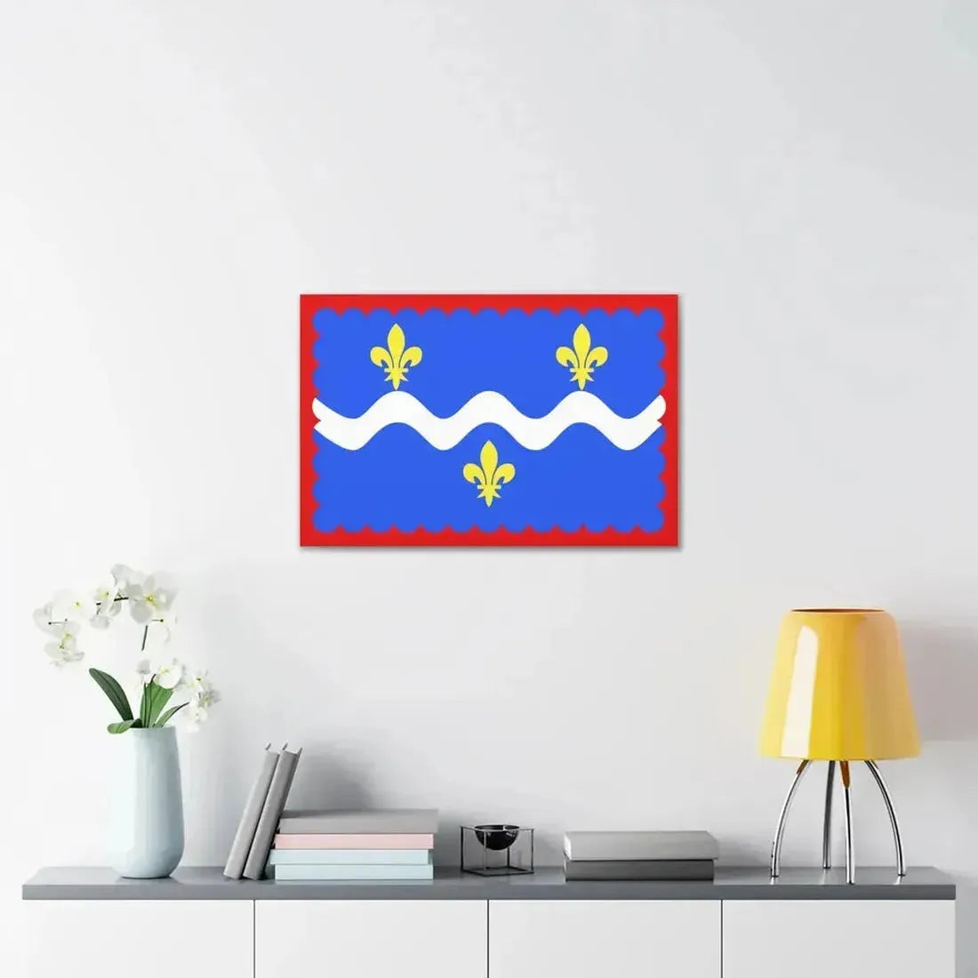 Flag of Indre France - Canvas Wall Art - The Sticker Space