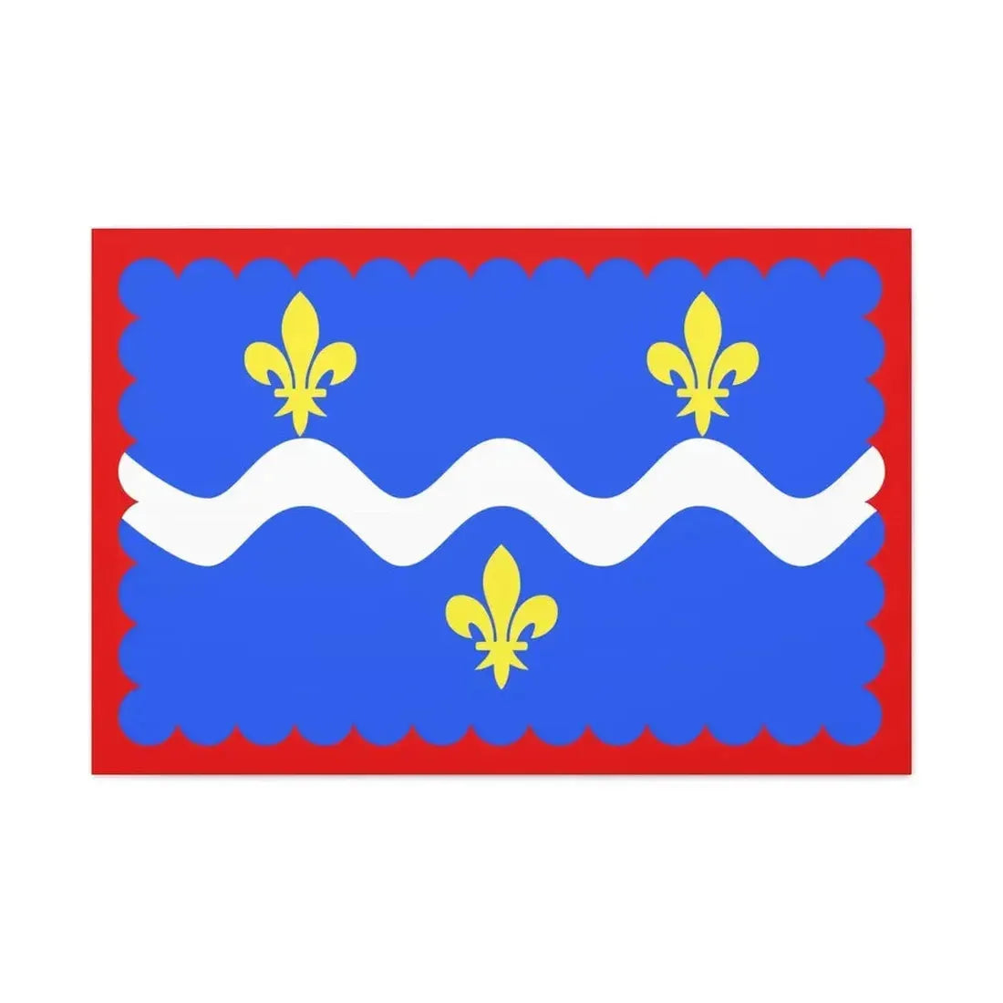 Flag of Indre France - Canvas Wall Art - The Sticker Space