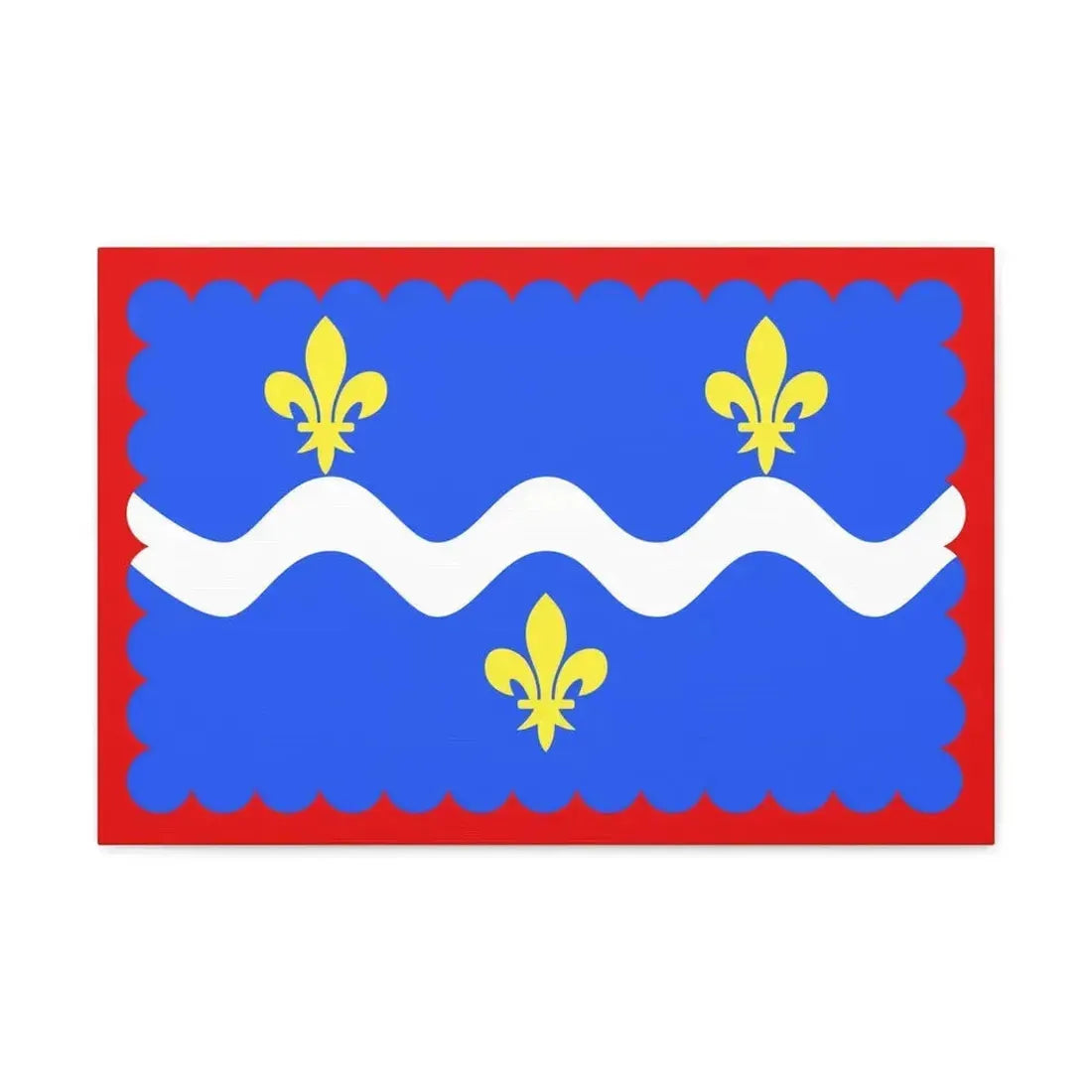 Flag of Indre France - Canvas Wall Art - The Sticker Space