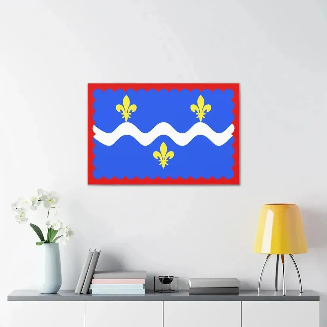 Flag of Indre France - Canvas Wall Art - The Sticker Space