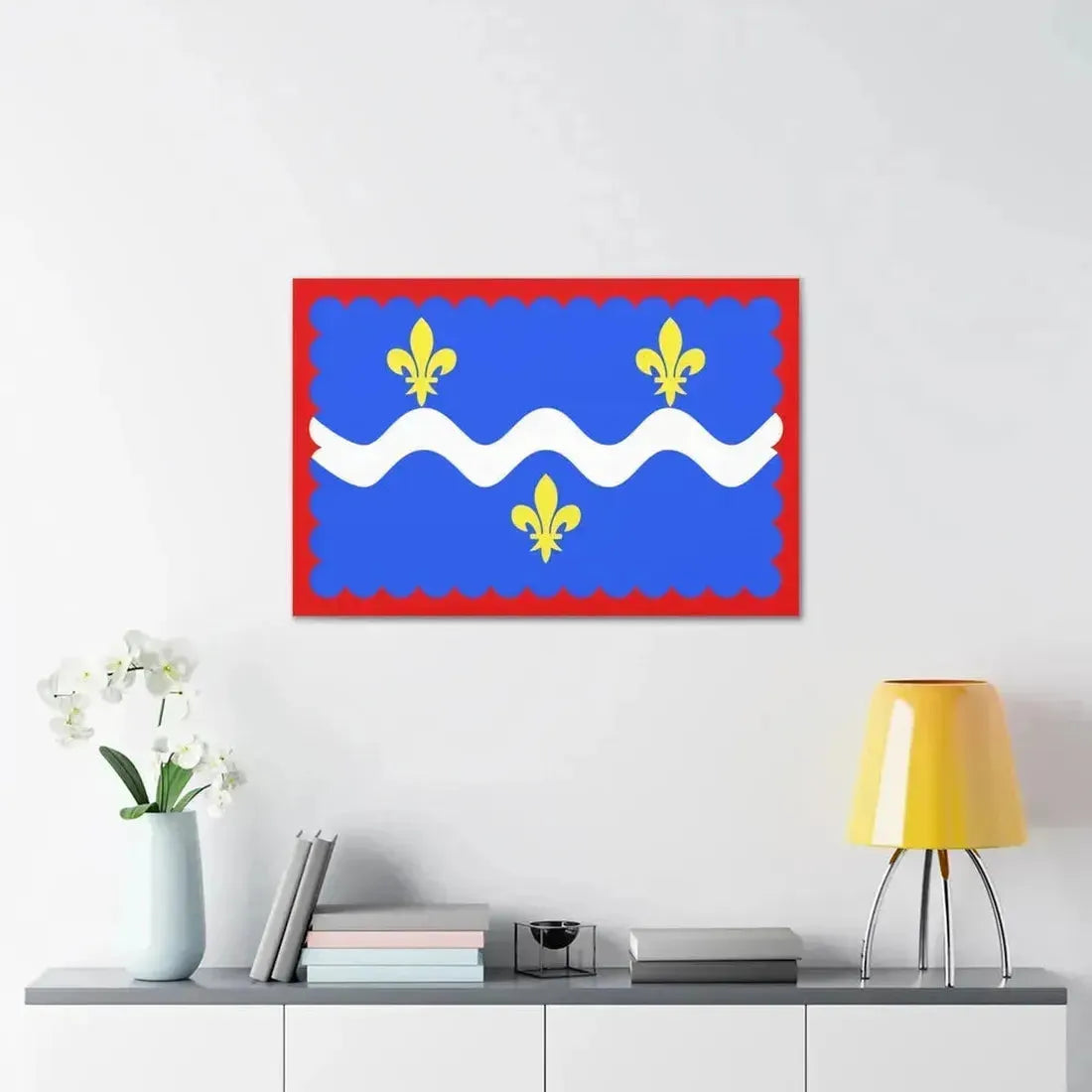 Flag of Indre France - Canvas Wall Art - The Sticker Space