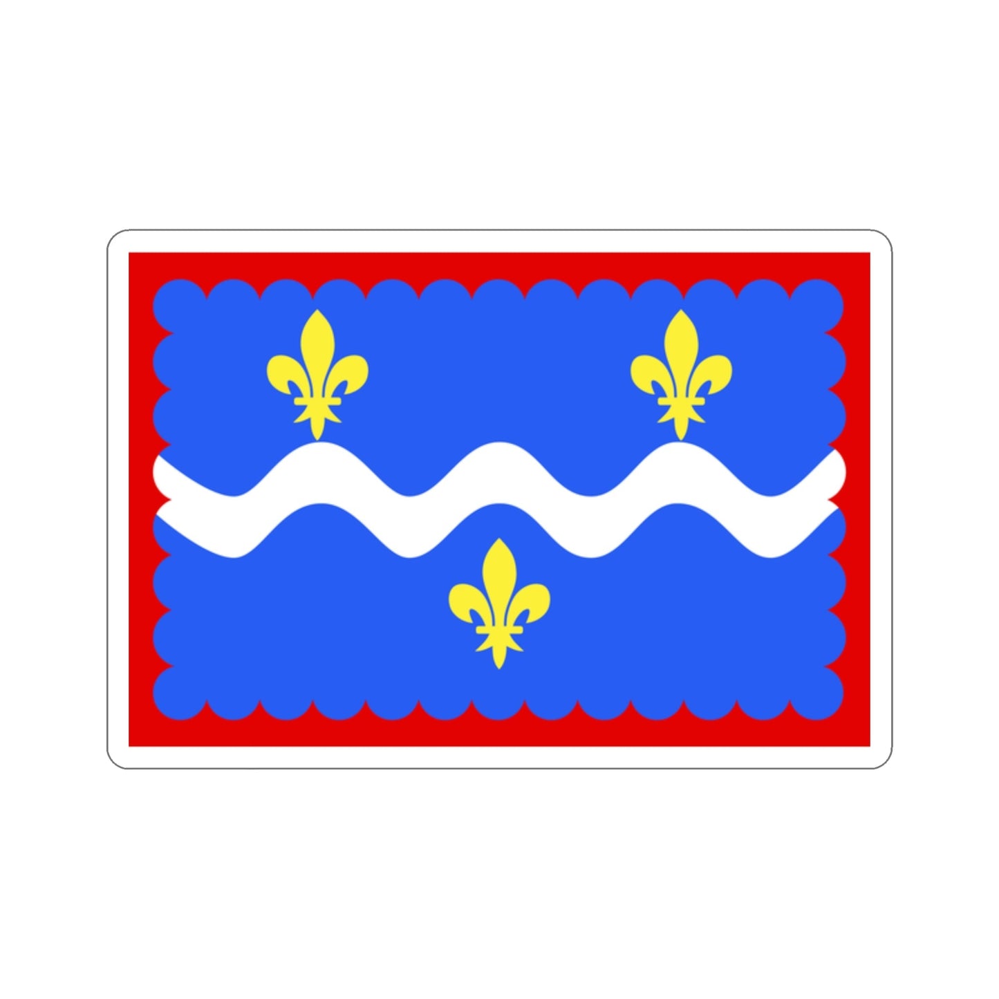 Flag of Indre France STICKER Vinyl Die-Cut Decal-2 Inch-The Sticker Space