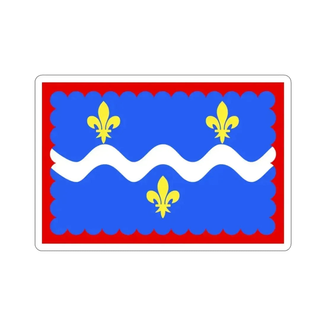 Flag of Indre France STICKER Vinyl Die-Cut Decal 2 Inch - The Sticker Space