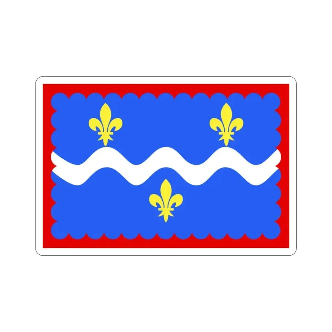 Flag of Indre France STICKER Vinyl Die-Cut Decal 2 Inch - The Sticker Space