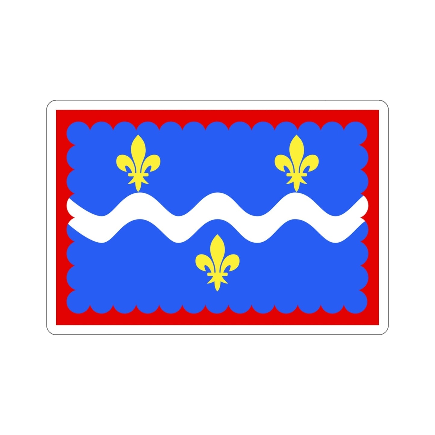 Flag of Indre France STICKER Vinyl Die-Cut Decal-3 Inch-The Sticker Space