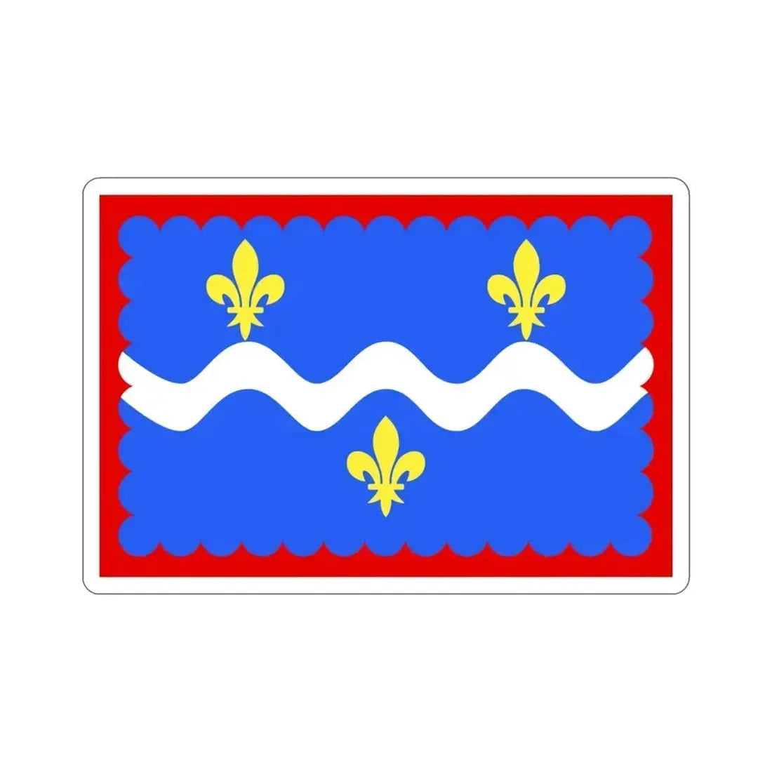 Flag of Indre France STICKER Vinyl Die-Cut Decal 3 Inch - The Sticker Space