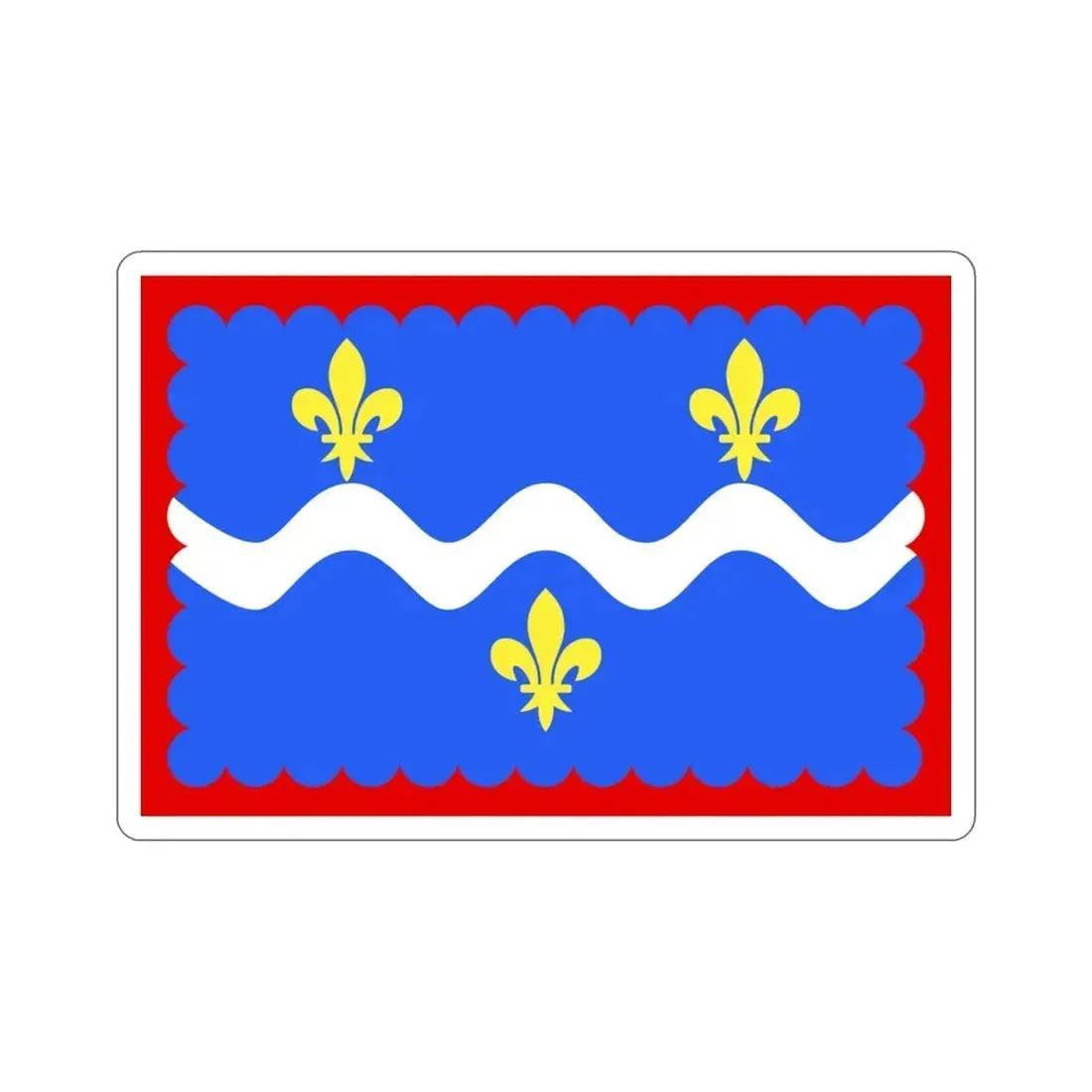 Flag of Indre France STICKER Vinyl Die-Cut Decal 3 Inch - The Sticker Space
