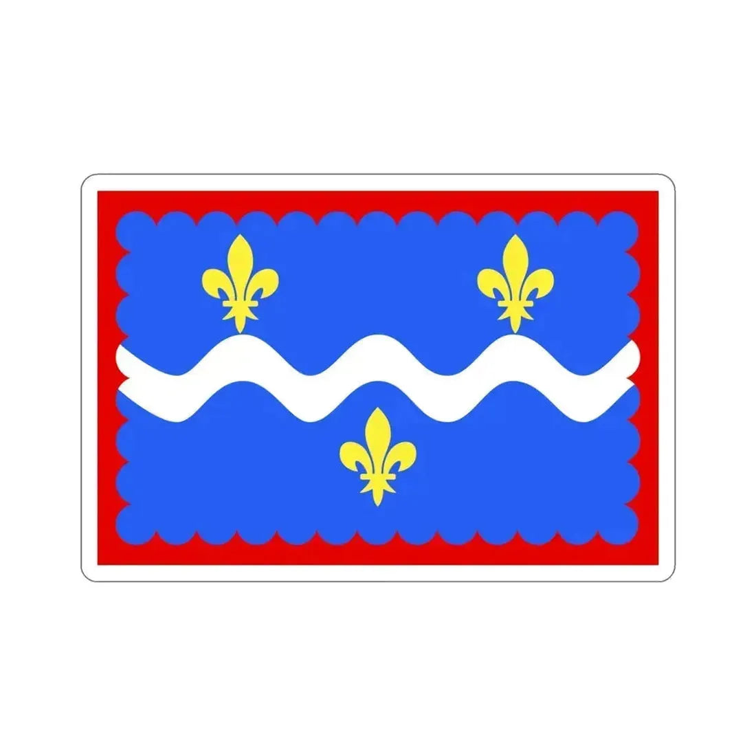 Flag of Indre France STICKER Vinyl Die-Cut Decal 4 Inch - The Sticker Space