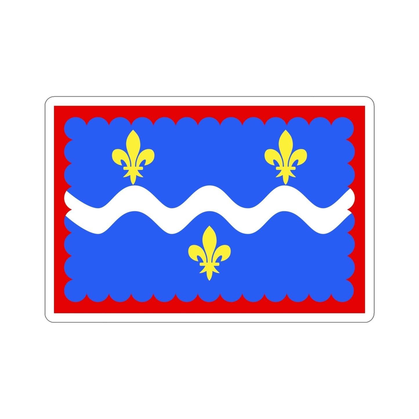 Flag of Indre France STICKER Vinyl Die-Cut Decal-5 Inch-The Sticker Space