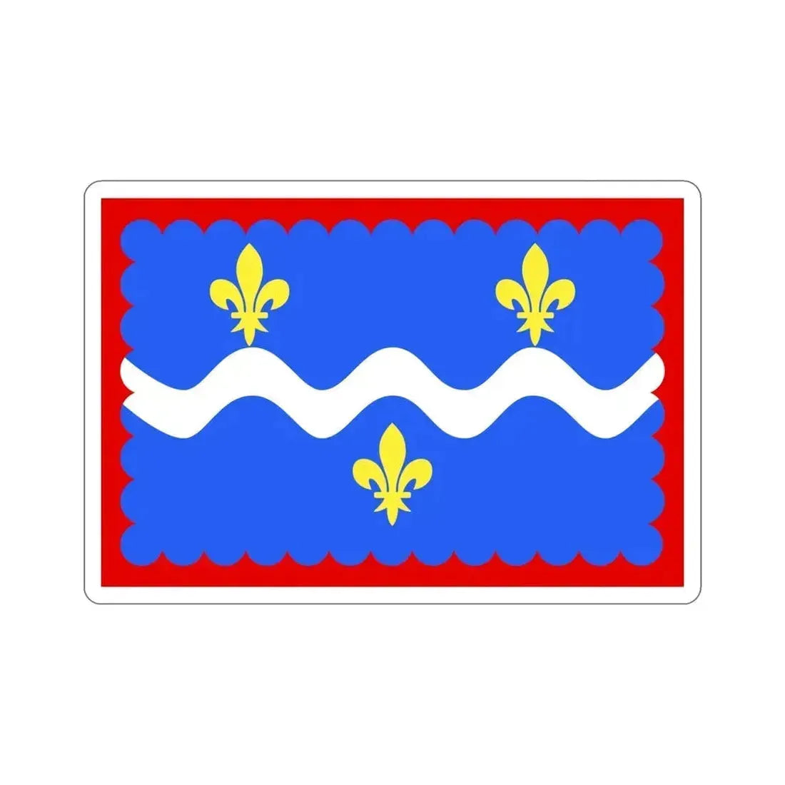 Flag of Indre France STICKER Vinyl Die-Cut Decal 5 Inch - The Sticker Space