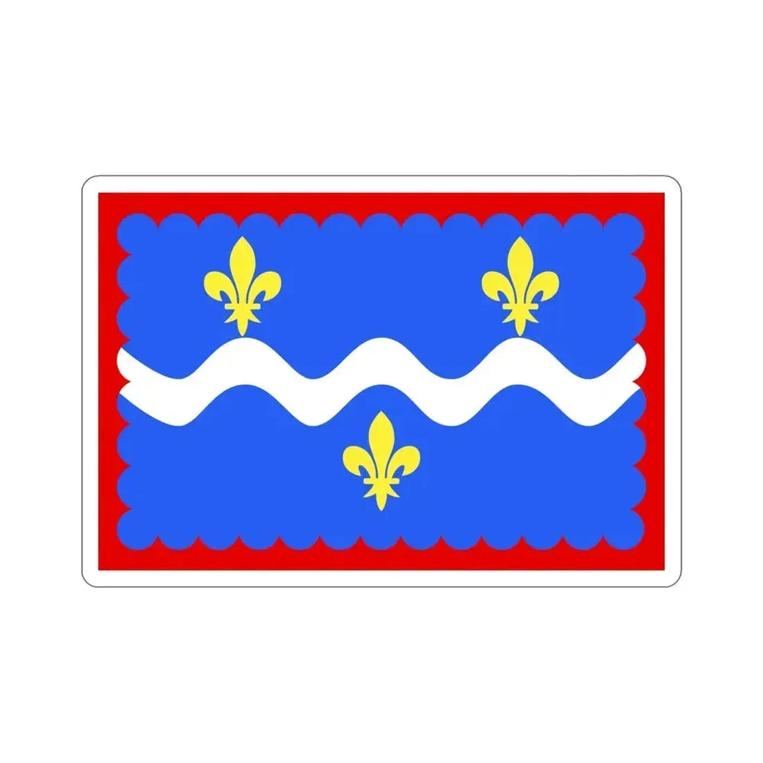Flag of Indre France STICKER Vinyl Die-Cut Decal 5 Inch - The Sticker Space