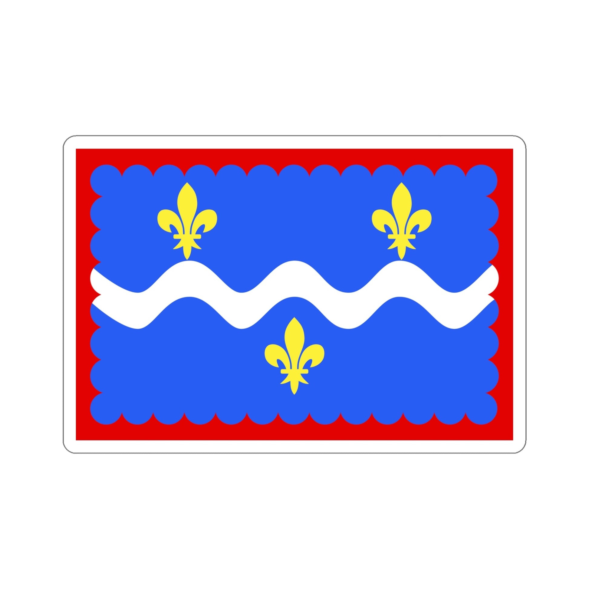 Flag of Indre France STICKER Vinyl Die-Cut Decal-6 Inch-The Sticker Space