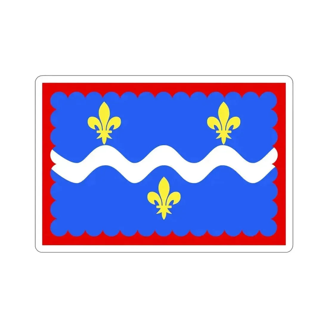Flag of Indre France STICKER Vinyl Die-Cut Decal 6 Inch - The Sticker Space