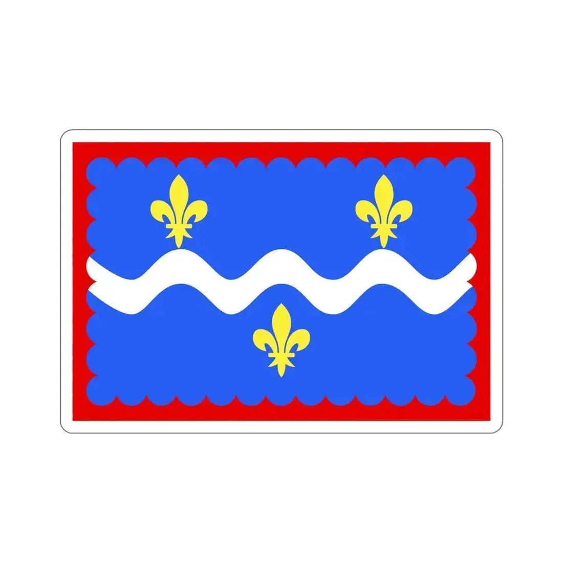 Flag of Indre France STICKER Vinyl Die-Cut Decal 6 Inch - The Sticker Space