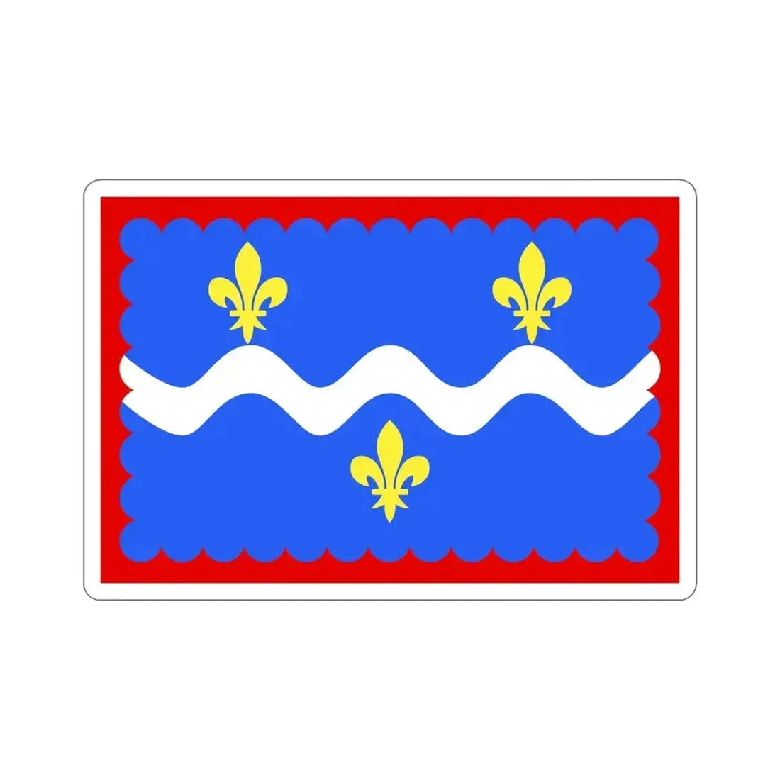 Flag of Indre France STICKER Vinyl Die-Cut Decal - The Sticker Space