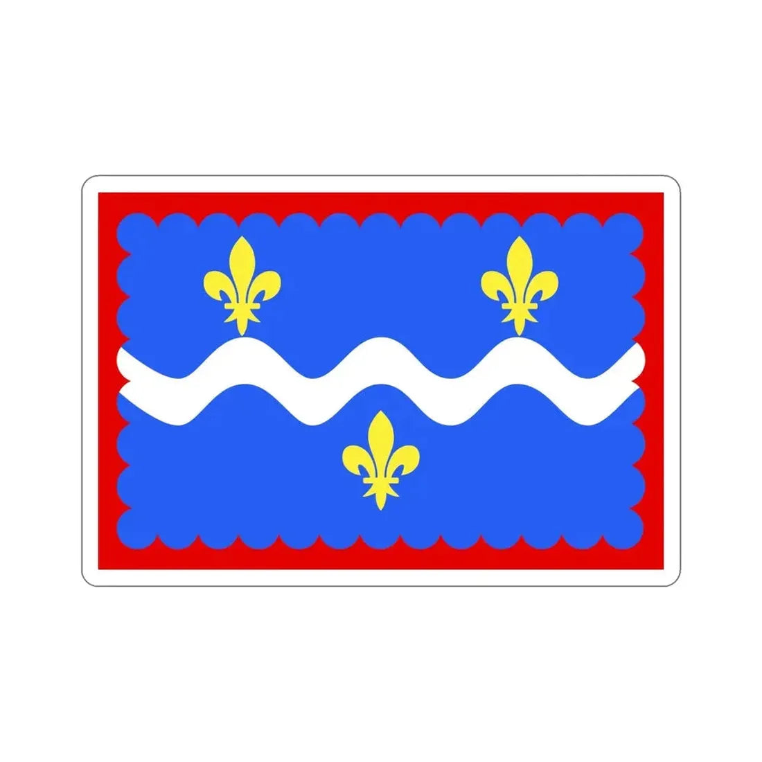Flag of Indre France STICKER Vinyl Die-Cut Decal - The Sticker Space