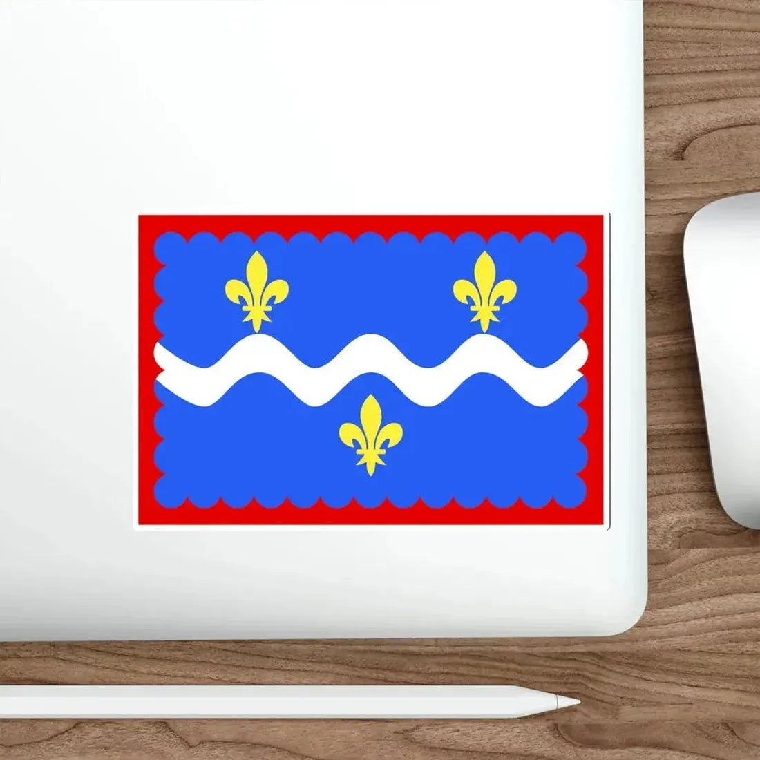Flag of Indre France STICKER Vinyl Die-Cut Decal - The Sticker Space