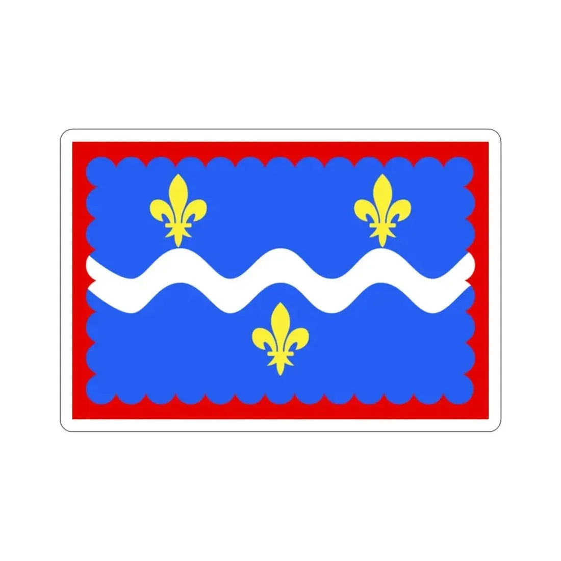 Flag of Indre France STICKER Vinyl Die-Cut Decal - The Sticker Space