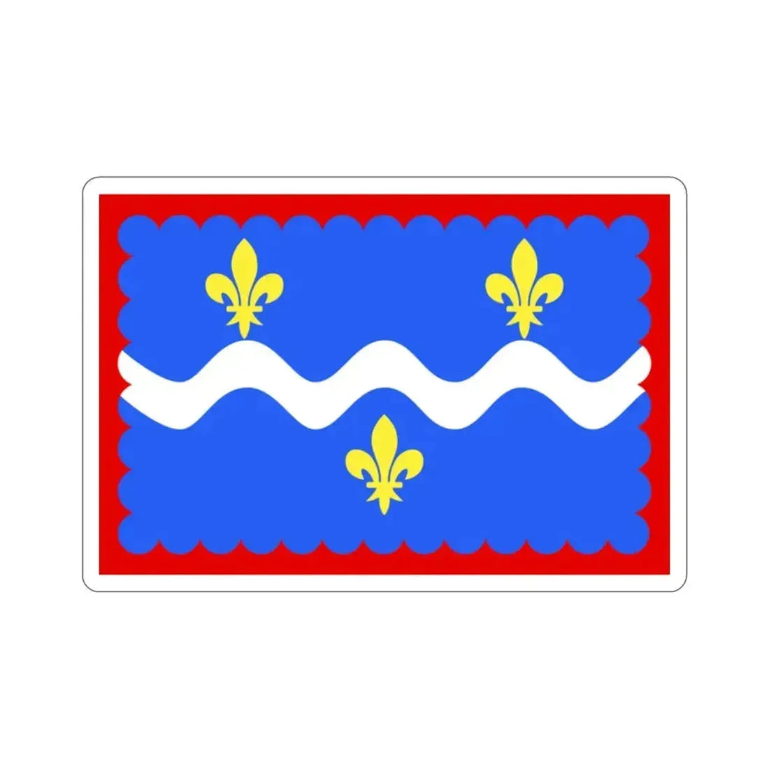 Flag of Indre France STICKER Vinyl Die-Cut Decal - The Sticker Space