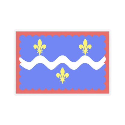 Flag of Indre France - STICKER Vinyl Kiss-Cut Decal 2 Inch Transparent - The Sticker Space