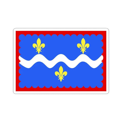 Flag of Indre France - STICKER Vinyl Kiss-Cut Decal 3 Inch White - The Sticker Space