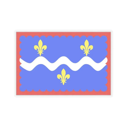 Flag of Indre France - STICKER Vinyl Kiss-Cut Decal 4 Inch Transparent - The Sticker Space