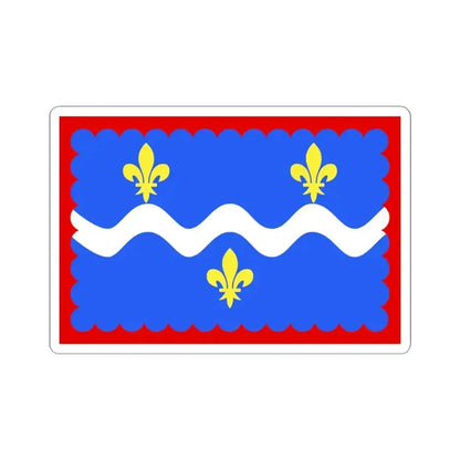 Flag of Indre France - STICKER Vinyl Kiss-Cut Decal 4 Inch White - The Sticker Space