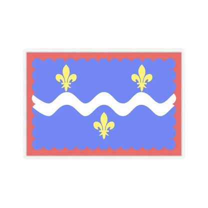 Flag of Indre France - STICKER Vinyl Kiss-Cut Decal 6 Inch Transparent - The Sticker Space