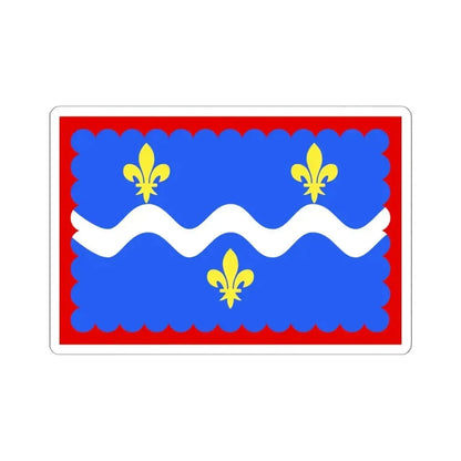 Flag of Indre France - STICKER Vinyl Kiss-Cut Decal 6 Inch White - The Sticker Space