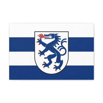 Flag of Ingolstadt Germany - Canvas Wall Art 18″ x 12″ 1.25" - The Sticker Space