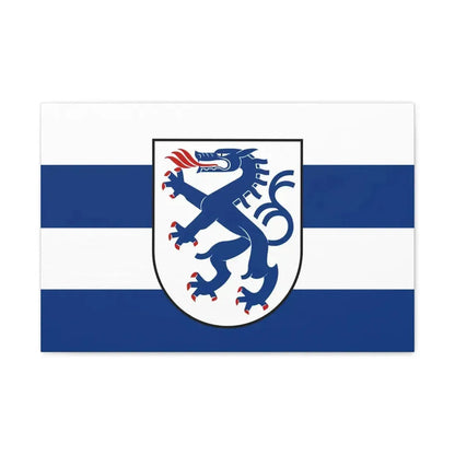 Flag of Ingolstadt Germany - Canvas Wall Art 24″ x 16″ 1.25" - The Sticker Space