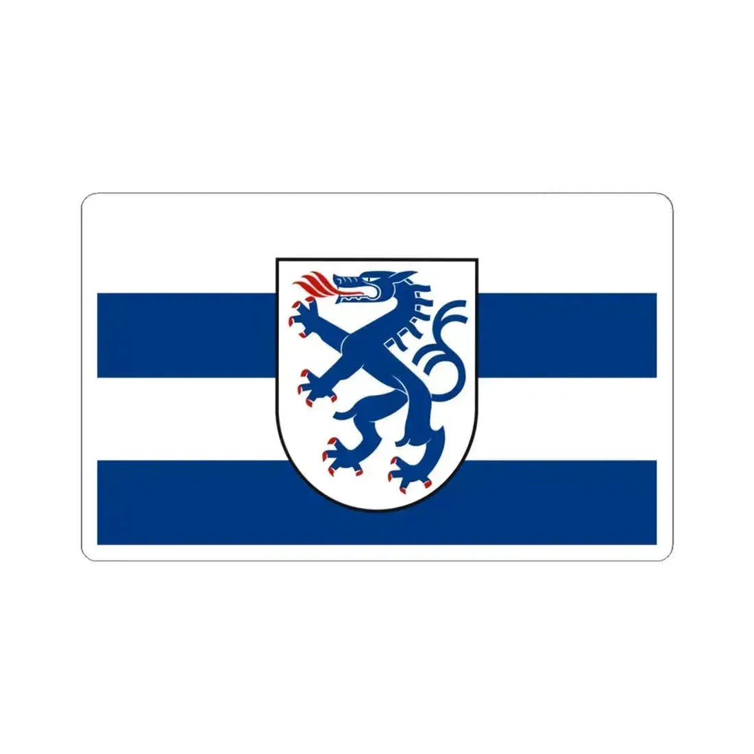Flag of Ingolstadt Germany - STICKER Vinyl Kiss-Cut Decal 6 Inch White - The Sticker Space