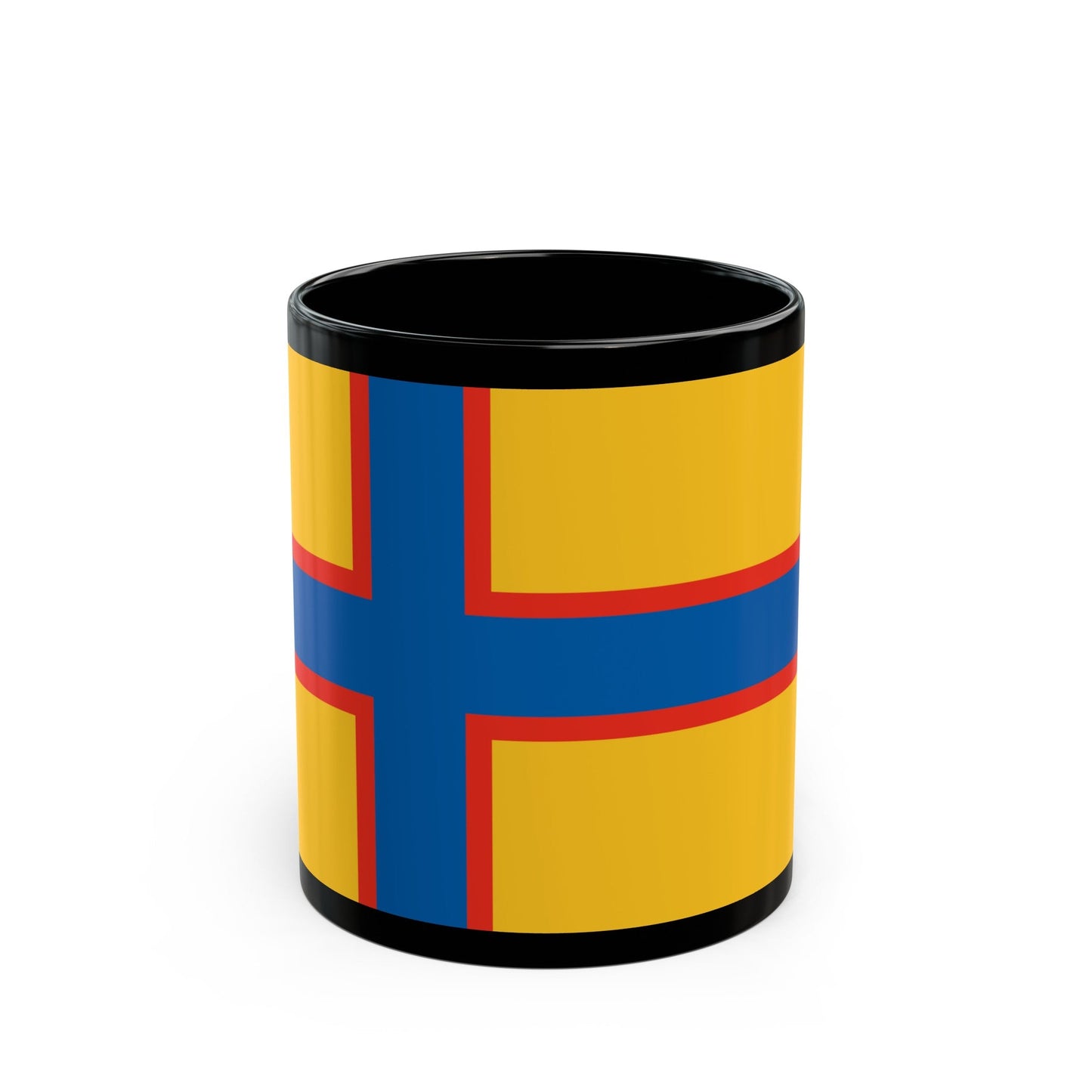 Flag of Ingrian Finns Estonia - Black Coffee Mug-11oz-The Sticker Space