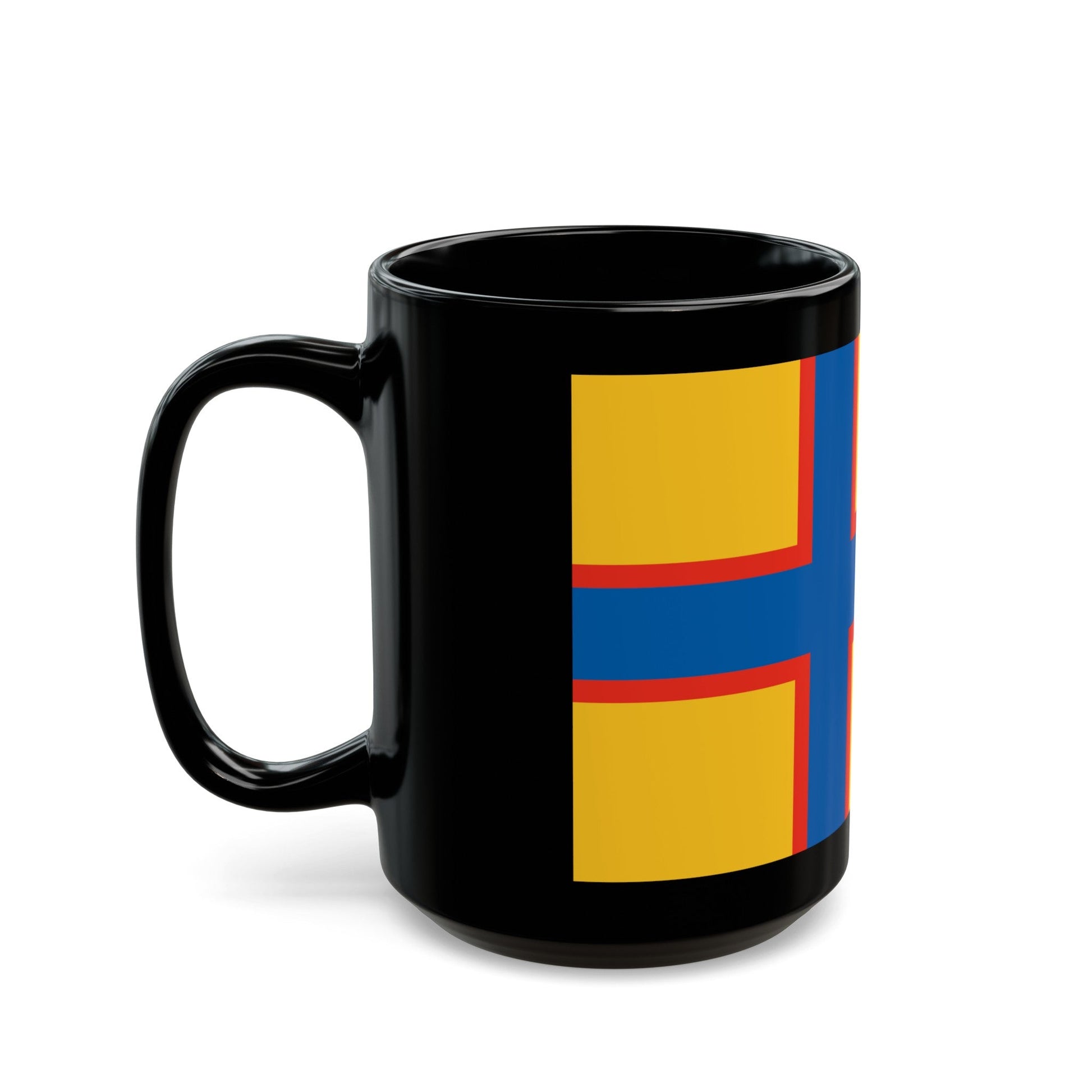 Flag of Ingrian Finns Estonia - Black Coffee Mug-The Sticker Space