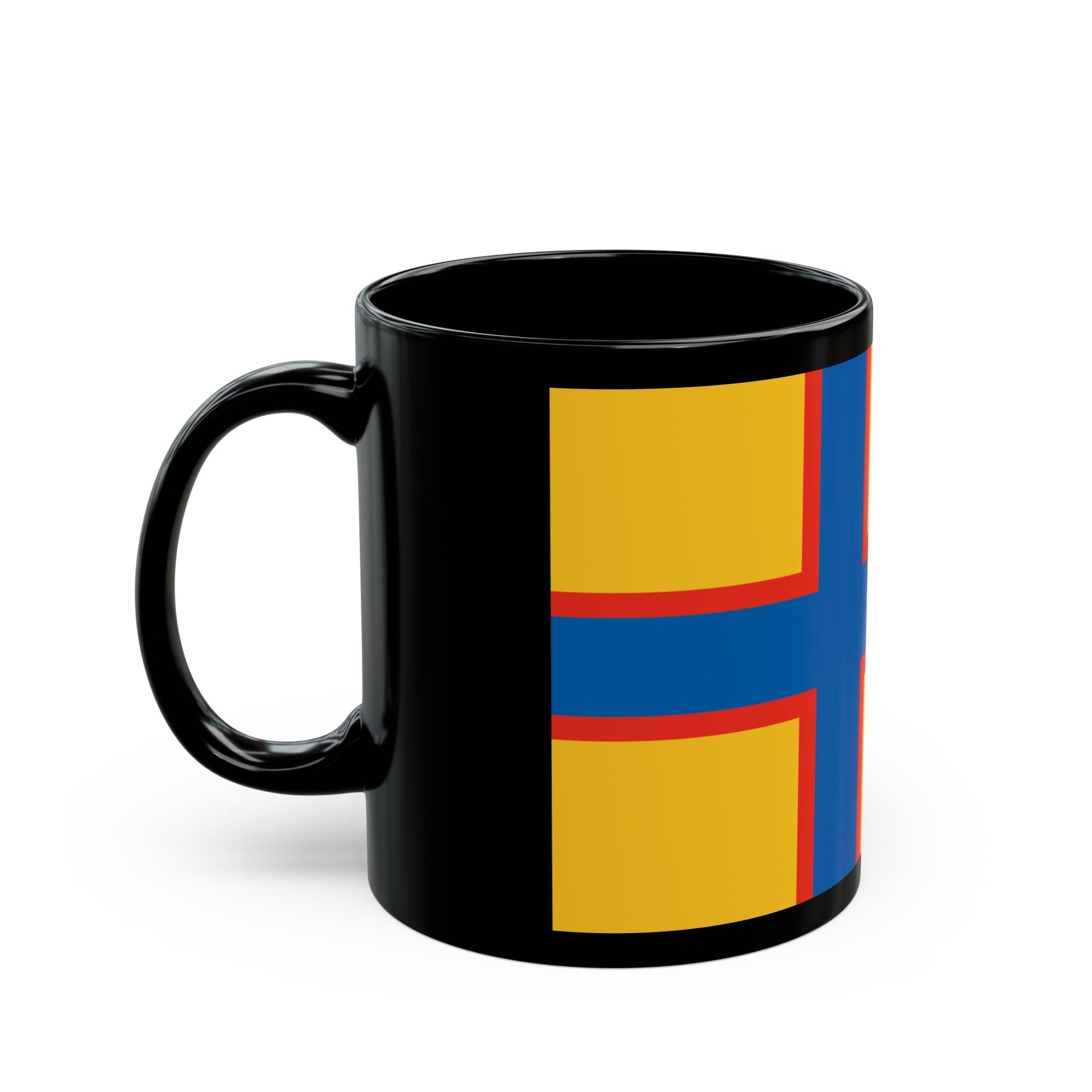 Flag of Ingrian Finns Estonia - Black Coffee Mug-The Sticker Space