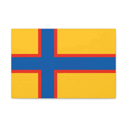 Flag of Ingrian Finns Estonia - Canvas Wall Art 18″ x 12″ 1.25" - The Sticker Space