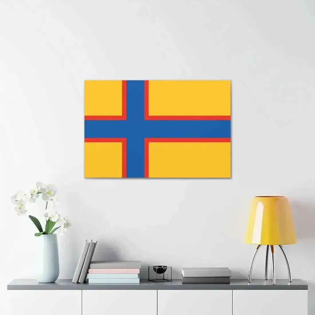 Flag of Ingrian Finns Estonia - Canvas Wall Art - The Sticker Space