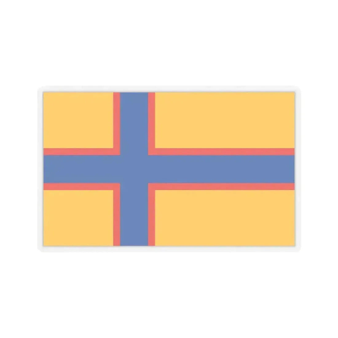 Flag of Ingrian Finns Estonia - STICKER Vinyl Kiss-Cut Decal 4 Inch Transparent - The Sticker Space